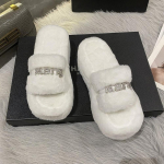 Madingos namų pliu&scaron;inės &scaron;lepetės su kailiu, pūstos &scaron;lepetės, pliu&scaron;inės basutės, prabangios slip-on platformos moteri&scaron;ki madingi batai 2024 Zapato De Mujer Dizainerio 35