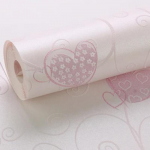 3D Rožinė Meilės &Scaron;irdelė Animacinis Filmukas Princesės Mergaitės Kambario Fono Tapeto Ritininis 3D Reljefinis &Scaron;velnus Neaustinis Vaikų Sienų Dangos Popierius 5.3㎡ rožinė