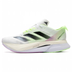 Adidas Adizero Boston 12 Debesėlio Baltumo Pagrindinės Juodos Žalios Kibirk&scaron;ties Sportbačiai IG3321 44