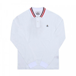 Vivienne WesTwood Orb Logotipas Klasikinis Polo Vyri&scaron;kas Ilgomis Rankovėmis Mar&scaron;kinėlis 2h01000h J0009 A401 2H01000H J0009 A401 (M)