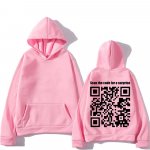 Juokingi QR Kodo Hudiniai Džemperiai Moterims Vyrams Juokingas I&scaron;daigos Megztinis Nuskenuokite Kodą Dėl Staigmenos Raidės Ra&scaron;to Drabužiai Per dydžio Megztiniai XL pink