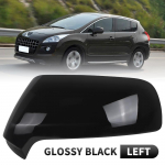 &Scaron;oninio galinio vaizdo veidrodžio dangtelis Peugeot 3008 2009-2016 5008 2009-2016 Citroen C3 Picasso 2008- 2017 C4 Picasso 2006-2013 Glossy Black Left