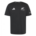 Adidas X Marvel Bendradarbiavimo Regbio FW25 All Blacks Regbio Apvalios Kaklo Megztas Trumpomis Rankovėmis T-shirt Vyri&scaron;ki Vir&scaron;utiniai Drabužiai JV9968 M