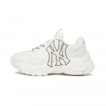 MLB Big Ball Chunky Abrasion Resistant Height Increasing Low top Chunky Sneakers Unisex White 3ASHC101N-50IVS 38