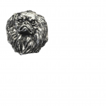 Pekingese, Pekinese, Peke - Silver-plated dog brooch, elegant pin, jacket lapel decoration by Art-Dog brand