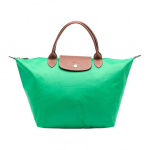 Longchamp Le Pliage 30 trumpomis rankenomis sulankstoma užtrauktuku nailoninė drobė koldūno formos rankinė vidutinio dydžio moteri&scaron;kos rankinės žalia 1623089P88 Basic Set (Bag)