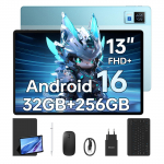 DOOGEE U13 VIP Android 16 Plan&scaron;etė 13 colių, 32GB+256GB/2TB Žaidimų Plan&scaron;etės, 11000mAh Plan&scaron;etė su Klaviatūra/Ra&scaron;ikliu/Pelė, Keturiais Garsiakalbiais mėlyna