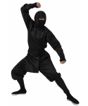 Ninja Cosplay Kostiumų Rinkinys Helovino &Scaron;ventės Renginys Apranga Karnavalinis Kostiumas Suaugusiųjų Unisex Vyrai Moterys Ninja Apranga Juoda [BUBU Ohana] 6 Dalių (Juodas, L) juoda