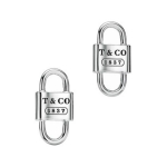 Tiffany & Co. 1837&reg; serija Maži dvigubo užrakto raidės logotipas 925 sidabro auskarai Moteri&scaron;ki auskarai 73247691 Box