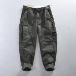 Rudens 100 % medvilnė Retro Cargo Kelnės Vyri&scaron;ki drabužiai Daugiaki&scaron;enės Kasdieninės Joggers Vyri&scaron;kos Kelnės M