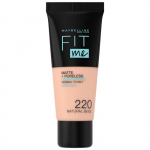 Makiažo pagrindas - Maybelline - Fit Me 220 Natūralus smėlio spalvos - 30ml - Nekomedogeninis - Matizuojantis efektas smėlis