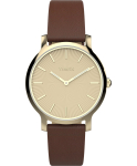 Transcend Laikrodis Kvarcinis 5 ATM Atsparus vandeniui Mineralinis stiklas Auksinis ciferblatas TW2V67000 Unisex [TIMEX] [Autenti&scaron;kas] auksas