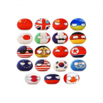 19 vnt. Country Balls pliu&scaron;inių žaislų rinkinys, 10 cm Lenkijos kamuolio pliu&scaron;inė lėlė, pakabuko aksesuarai, pliu&scaron;iniai žaislai, dovanos vaikams ir suaugusiems