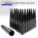 24/32 VNT. Ratų veržlės M14X1.5 Veržlė Ilgesnė Veržlė Plieninė Užrakto Ratlankio Veržlė Varžtas Su Dygliais Dodge Charger Challenger/Chevy/Ford 24pcs black