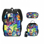 Inside Out 2 Mokyklinė kuprinė Vaikams Didelės talpos Dvigubo dirželio krep&scaron;ys Su pamink&scaron;tintais peties dirželiais Animacinio personažo spaudinys Backpack