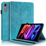 Dėklas Lenovo Idea Tab Pro Gen 2 TB390FU, reljefinis medis, PU odos piniginė, atverčiamas dangtelis, Funda Idea Tab Pro Gen 2 13 colių dėklas Idea Tab Pro Gen2 13 mėlyna