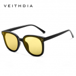 VEITHDIA Unisex akiniai nuo saulės poliarizuoti fotochrominiai lę&scaron;iai vintage akiniai nuo saulės vyrams / moterims V8510 juoda