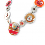 NOA [H9043] - Collier Cr&eacute;ateur 'Bora Bora' orange marron