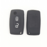 2 mygtukų silikoninis automobilio raktų dėklas, skirtas DF Peugeot 307/308/208/207/3008/508/408 407 307 206 Citroen C4 juoda