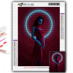 Deimantinis siuvinėjimas Cyberpunk Sexy Art 5D &bdquo;pasidaryk pats&ldquo; deimantų tapyba kryželiu kri&scaron;tolinis akmenukas Full Round 20X30CM