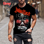Mados hiphopo roko Judas Priest Band 3D spausdinti mar&scaron;kinėliai vyrams Kasdieniai Street Trend mar&scaron;kinėliai trumpomis rankovėmis Didelio dydžio drabužiai 4XL