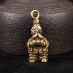 Lucky Zodiac Copper Ornaments Small Statue Vintage 1vnt
