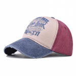 Medvilninė beisbolo kepuraitė su i&scaron;siuvinėtu užra&scaron;u, vasarinė nuo saulės, kelioninė, su snapeliu, unisex, trucker stiliaus, madinga snapback kepuraitė 54-60cm tamsiai mėlyna spalva