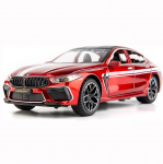 1/24 mastelio M8 žaislinis automobilis, lengvojo lydinio lenktyninis kolekcinis, traukiamas atgal modelio automobilis su garsu ir lengva žaisline transporto priemone berniukams, dovana 1/24-21x8.5x5.8cm raudona