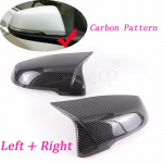 2pcs Side Wing Replacement modified Mirror Cover caps For BMW X1 F48 X2 F39 Z4 G29 2 series F45 F46 F52 F40 Carbon Fiber Carbon Pattern-2pcs