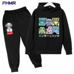 Vaiki&scaron;kas rinkinys visą darbo dieną Hunter spausdintas megztinis Hoodie + kelnės 100cm
