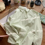 Rudens madingi mar&scaron;kiniai su mygtukais Medvilninė palaidinė Moteri&scaron;ki vir&scaron;utiniai drabužiai Paprasti vienspalviai mar&scaron;kiniai su apatine apykakle Kasdieniai laisvi drabužiai Blusas 29618