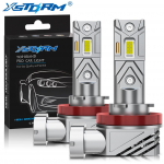 2 vnt. H11 H7 H4 LED lemputė HB3 HB4 9005 9006 priekinio žibinto rinkinys Mini belaidis 60W 20000LM 6500K CSP automobiliui priekinis žibintas 12V balta automatinė diodinė turbo lemputė H7