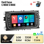 Android Auto radijo automobilinis multimedijos vaizdo grotuvas 2 DIN skirtas Ford Focus Mondeo C-MAX S-MAX Galaxy II Kuga 7" HD ekranas MirrorLink GPS 1+32GB