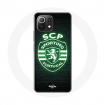 Coque Xiaomi Mi 11 Lite scp sporting portugal lumineux fond noir juoda