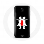 Coque pour Samsung Galaxy J7 2017 Hunter x Hunter Manga Logo Fond Noir juoda