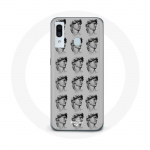 Coque pour samsung galaxy A30 Statue fond gris pilka