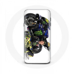 Coque pour Samsung Galaxy S4 Valentino Rossi Pilote de vitesse fond blanc