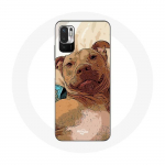 Coque pour Xiaomi Poco M3 Pro American Pit Bull Terrier Marron