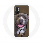 Coque pour Xiaomi Redmi Note 10T 5G Chien Pitbull Blanc gris