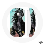 Souris Sans Fil Cheval Noir De La Race Frisonne