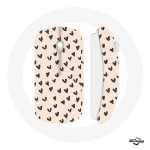 Souris Sans Fil Fond de texture abstraite coeurs noirs
