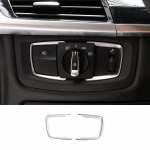 Automobilio priekinių žibintų jungiklio mygtuko rėmelio dangtelio apdaila dekoratyvinis lipdukas BMW F30 X5 F15 X6 F16 F20 F21 F36 automobilių interjero priedai sidabras