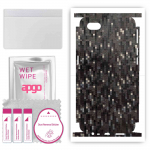apgo Protective Skin Sticker for the back+sides compatible with Oppo A1k, Full Wrap Film, Foil, Vinyl - Pattern Carbon Black Pixel
