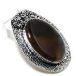 Natural Botswana Agate Gemstone 925 Sterling Silver Jewelry Pendant 2.17 z7m06