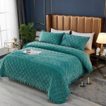 Sutir&scaron;tintas lovatiesė, vientisos spalvos, kri&scaron;tolinio aksomo lovos užtiesalas, medvilne pamink&scaron;tintas, dygsniuotas, neslystantis paklodės užtiesalas, vaiki&scaron;ka karalienės lovos patalynė 250x230cm 1pc