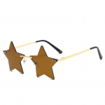 Pentagram Frame Rimless Personality Decor Akiniai nuo saulės Akiniai nuo saulės HD Akiniai nuo saulės Populiarūs Madingi Vyrams Moterų Skėčiai nuo saulės Trend Daugiaspalviai Nauji Priedai
