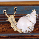 Emalio sraigių segė Pin Apykaklė Gyvūnų Sagė Papuo&scaron;alai Dovana balta