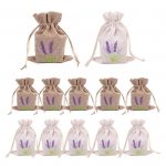 12 vnt. levandomis siuvinėti mai&scaron;eliai Tu&scaron;ti laikymo mai&scaron;eliai su rai&scaron;teliu, atsparūs nusidėvėjimui, plačiai naudojami papuo&scaron;alų saldainių laikymo mai&scaron;eliai