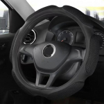 3D Creative automobilio vairo dangtelis, neslystantis vairo pynimas, skersmuo 38 cm, universalūs automobilių priedai juoda