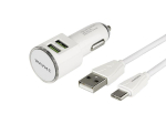 WAYME Ładowarka 12/24V 2x USB 3.4A + kabel z wtyczką USB-C 1